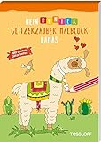 Mein bunter Glitzerzauber-Malblock. Lamas. Mit bunten Glitzerseiten (Malbücher und...