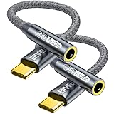 QILERUI USB C auf 3,5 mm Buchse, Kopfhörer-Adapter, Type C auf AUX-Audiokabel, kompatibel...