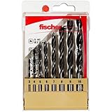 fischer Holzbohrer Set, 3 - 10 mm Durchmesser, Aufsätze für Bohrmaschinen, Bohrerset mit...