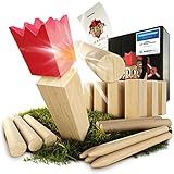 Liebholz® Premium Kubb Wikinger Wurfspiel [TESTSIEGER] inkl. Tragetasche & Spielanleitung...