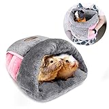 RANYPET Meerschweinchen Bett Kuschelhöhle Warmes Fleece Gemütliche Haus Bettwäsche...