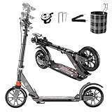 Tretroller Scooter - Big Wheel Scooter Tretroller 200Mm Roller, Klappbarer Cityroller Für...