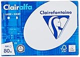 Clairefontaine 1910C - Ries Druckerpapier / Kopierpapier Clairalfa, extraweiß, DIN A5,...