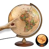 ORBIT GLOBES & MAPS Retro Leuchtglobus im antiken Stil - 30cm Vintage-Globus mit stabilem...