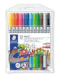 STAEDTLER Doppelfasermaler Noris Club, stabile, eindrucksichere Spitze, auswaschbar,...