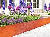 Firend Rasenkante 4mm 15-25cm Corten Stahl Edelrost Mähkante Beeteinfassung Umrandung...