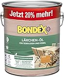 Bondex Lärchen Öl 3 L für 66 m² | Extrem wasserabweisend | Schützt vor Rissbildung...