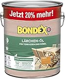 Bondex Lärchen Öl 3 L für 66 m² | Extrem wasserabweisend | Schützt vor Rissbildung...