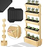 KESSER® Hochbeet mit 5 Etagen Premium Blumenkasten Blumentreppe Pflanztreppe -...