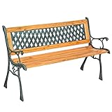 TecTake Gartenbank Parkbank Holz - Diverse Modelle - („Tamara“ 128 x 51 x 73 cm | Nr....