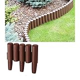 BigDean 2,7m Palisade braun Beeteinfassung Beetumrandung Gartenpalisade Rasenkante