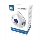 Oxyline X 110 V FFP1 RD Maske Mit Ventil 10er Staubmaske Atemschutzmaske Staubschutzmaske...