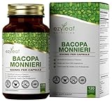 Ezyleaf Brahmi Kapseln 500mg Bacopa Monnieri 50% Bacoside | 120 Brahmi Kapseln | Bacopa...