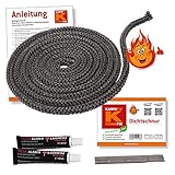 Ofendichtschnur inkl. Kleber, Kaminreparaturset in der Größe: 10mm