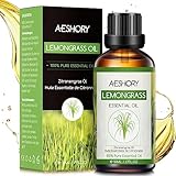 AESHORY Ätherisches Zitronengrasöl 50ml, Zitronengras Ätherische Öl 100% Reine...