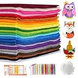 Bastelfilz, Bastelset Herbst Weihnachten Kinder, Bunter Filzmatte, Super Weich Filzen...