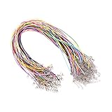 VILLCASE 100 Stück gewachstes Baumwollseil Kette Bausatz Armbänder Natürliche...