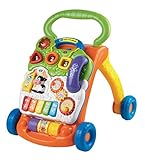 VTech Baby Spiel- und Laufwagen – Lauflernwagen mit regulierbarer Geschwindigkeit, Musik...