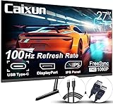 Caixun 27 Zoll Monitor 100Hz IPS Gaming Monitor, USB Type-C DP HDMI Anschlüsse, FHD...