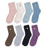 Durio Kuschelsocken Damen Wintersocken Warme Flauschige Weihnachtssocken Fuzzy Sock 8...