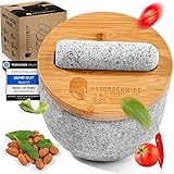 NATURSCHMIED Mörser mit Stößel & Deckel - AirProof 2.0 Verschluss + SolidStand Pad |...