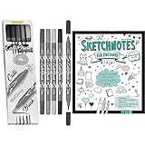 Online 19105 Calli.Brush Grey, 5er Set Handlettering Brush-Pen & Sketchnotes für...