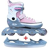 Cox Swain Sneak Kinder Inline Skates & Kinder Schlittschuh 2 in 1 - größenverstellbar...