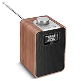 BIAOQINBO DAB Radio Akku/DAB+ Funkgeräte FM Digitalradio Bluetooth 5.0 Tragbarer Retro...