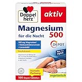Doppelherz Magnesium 500 für die Nacht - Mit Melisse und Lavendelöl - Hochdosiertes...