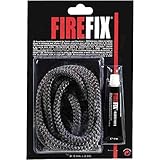 FIREFIX 2046 Keramikkordel als Rundkordel, Durchmesser ø 12 mm (grau) 2 m lang, inkl....