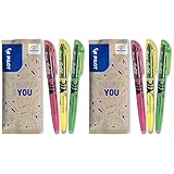 Pilot FriXion Light, Radierbarer Textmarker, 3er Set (Neongelb, Neonpink, Grün) (Packung...