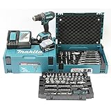 Makita DHP482JX13 Akku-Schlagbohrschrauber 18V / 3,0 Ah, 2 Akkus + Ladegerät im MAKPAC +...