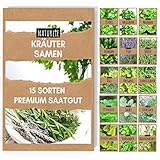 15er Kräuter Samen Set von Naturlie, 15 Sorten Küchenkräuter im Kräutersamen Set,...