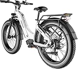 Himiway Zebra Step Thru All Terrain E-Bike Herren Damen, 26'×4' Elektrisches Fatbike, 48V...