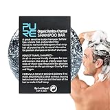 Haarseife Shampoo Bar | Natürliche Shampoo-Seife mit Bambuskohle - Handgemachtes festes...