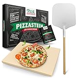 Pizza Divertimento - DAS ORIGINAL - Pizzastein für Backofen & Gasgrill – inkl....