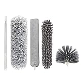 5pcs Staubbürste Staubwischer Teleskop Kit Für Deckenventilator, Ausziehbarer Staubwedel...
