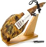 Serrano Schinken (Vorderschinken) Reserva Duroc + Schinkenhalter + Messer 4,5-5 Kg -...