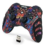 DuLingKer PC Controller Wireless, PS3 Controller PC Gamepad mit Dual Vibration, 2,4G...