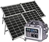 revolt 12V-Powerbank Camping: Powerstation & Solar Generator mit 1.120 Wh + 2x...