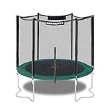 Ultrasport Gartentrampolin Wave, Ø 251 cm, inkl. Sprungtuch, Federn, Sicherheitsnetz,...