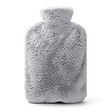 Wärmflasche mit Weichem Bezug Flauschig, TOYESS 2L groß Gummi Wärmeflasche für...