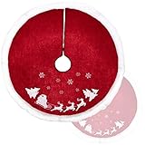 COM-FOUR® Premium Weihnachtsbaumdecke zum Schutz vor Tannennadeln - runde Christbaumdecke...