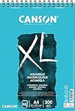 CANSON XL Aquarelle C400039170: Aquarellpapier - Aquarellblock in DIN A4 - 300g - mit...