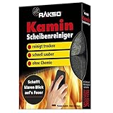 RAKSO Kaminscheibenreiniger | 2 Kaminglasreinger, Kaminreiniger Scheibe, Ofenglasreiniger,...