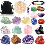 Purpledi Chakra-Stein-Set, Kristalle Heilsteine Set, 21PCS Chakra Steine Set, Edelsteine...