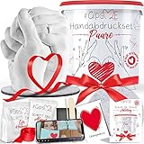 GipsME 3D Handabdruck Set für Paare inklusive Sockel - Gipsabdruckset - Partner und...