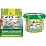 Tetra Pond Pellets Mini – Hauptfutter für kleine Teichfische & Pond Sticks -...