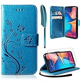 ivencase Lederhülle Kompatibel mit Samsung Galaxy A20e Hülle und Schutzfolie, Wallet...