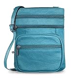 Ciana Echtes Leder Crossbody Taschen Geldbörse für Frauen, Geldbörsen Damen Schulter...